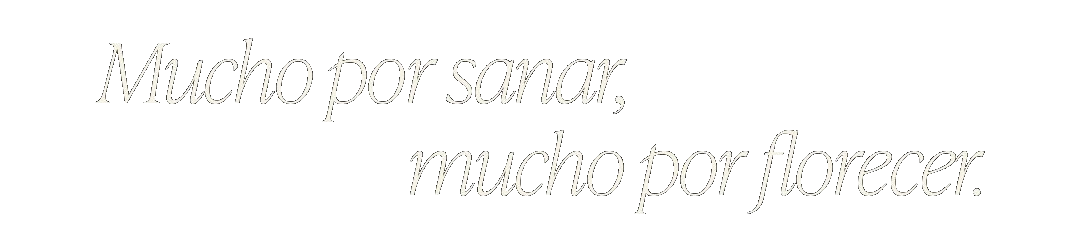 Mucho por sanar, mucho por florecer